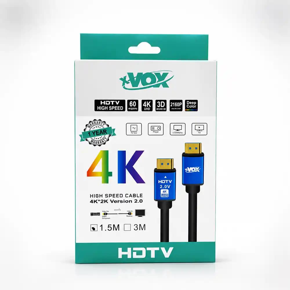 کابل HDMI مدل xVOX High Speed Version 2.0 با پشتیبانی 4K