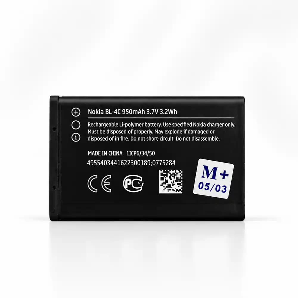 باتری موبایل نوکیا (Nokia) مدل BL-4C ظرفیت ۹۵۰ میلی‌آمپر