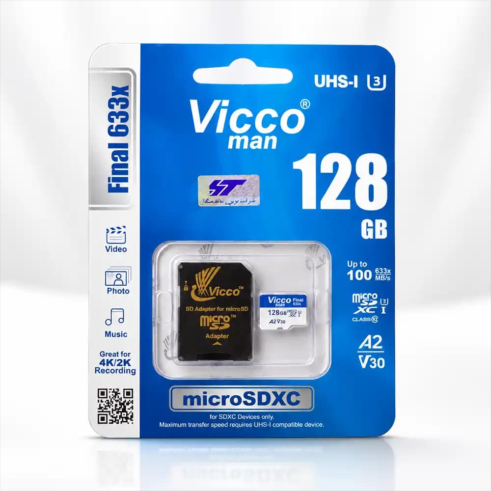 کارت حافظه microSDXC ویکومن Final 633X ظرفیت 128 گیگابایت | U3