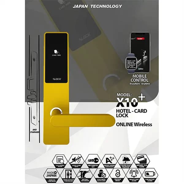 قفل کارتی هتلی ALOCK مدل +X10 — تصویر ۳