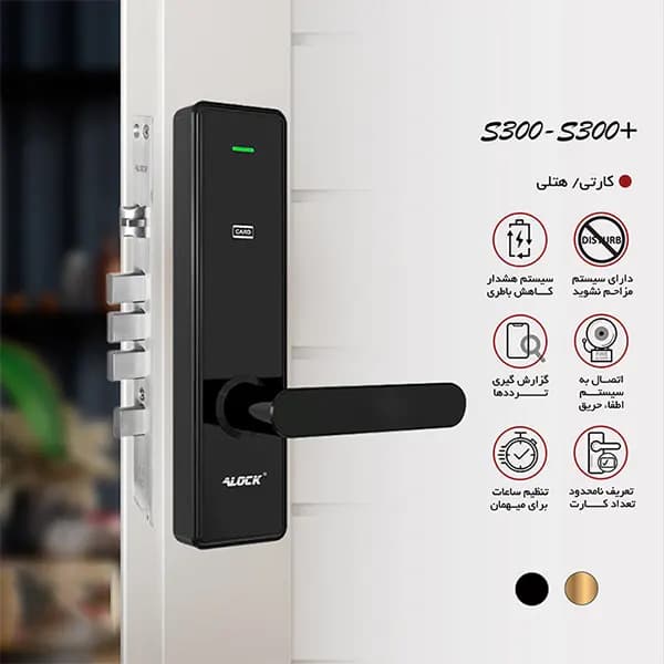 قفل کارتی هتلی ALOCK مدل (2023) S300C — تصویر ۲