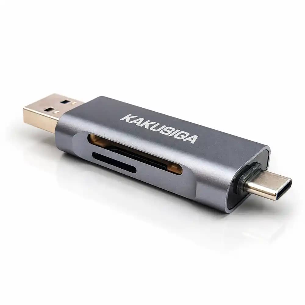 کارت‌خوان حرفه‌ای USB-C برند KAKUSIGA مدل KSC-1431 (دوکاره SD/TF) — تصویر ۲