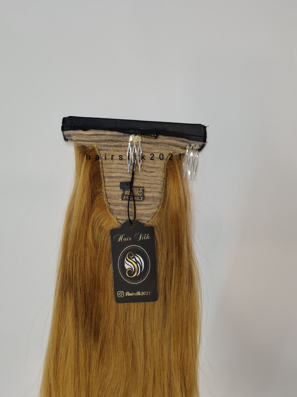 دم اسبی با موی طبیعی انسان بلوند (کپی) — تصویر ۴