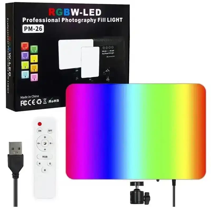 نور ثابت ال ای دی مدل PM-26 RGB — تصویر ۲