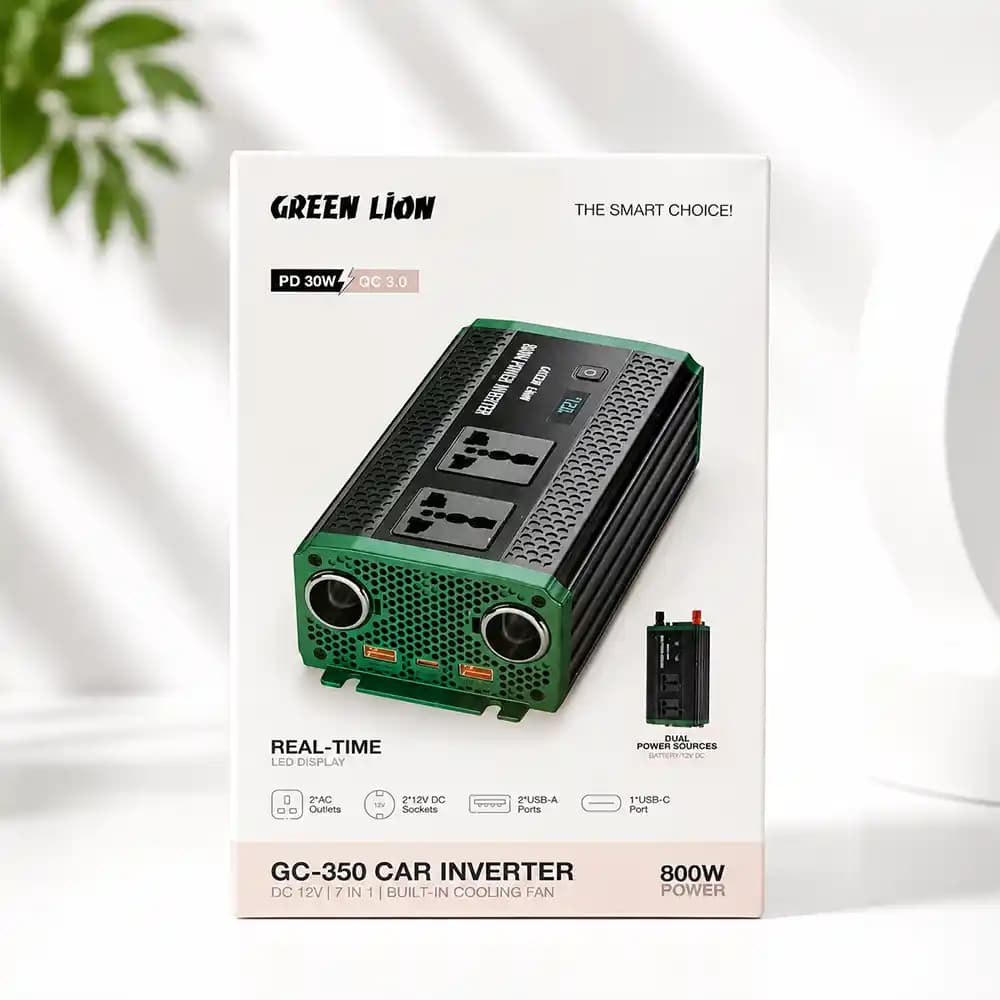 اینورتر برق خودرو گرین لاین (Green Lion) مدل GC-350 Car Inverter