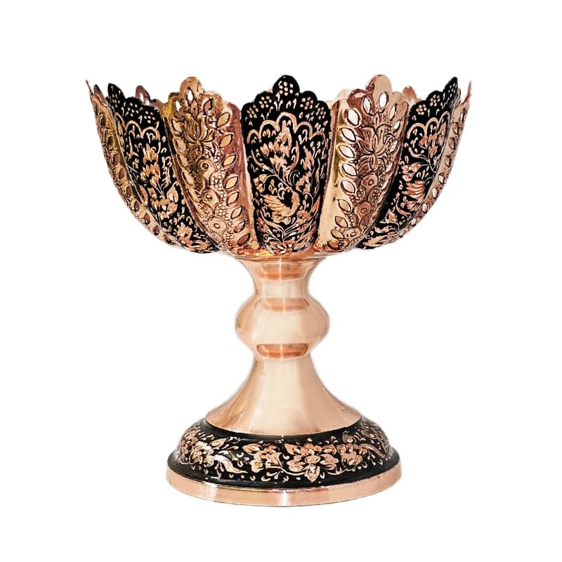 آجیل خوری مسی مدل الماس تراش کد al-106