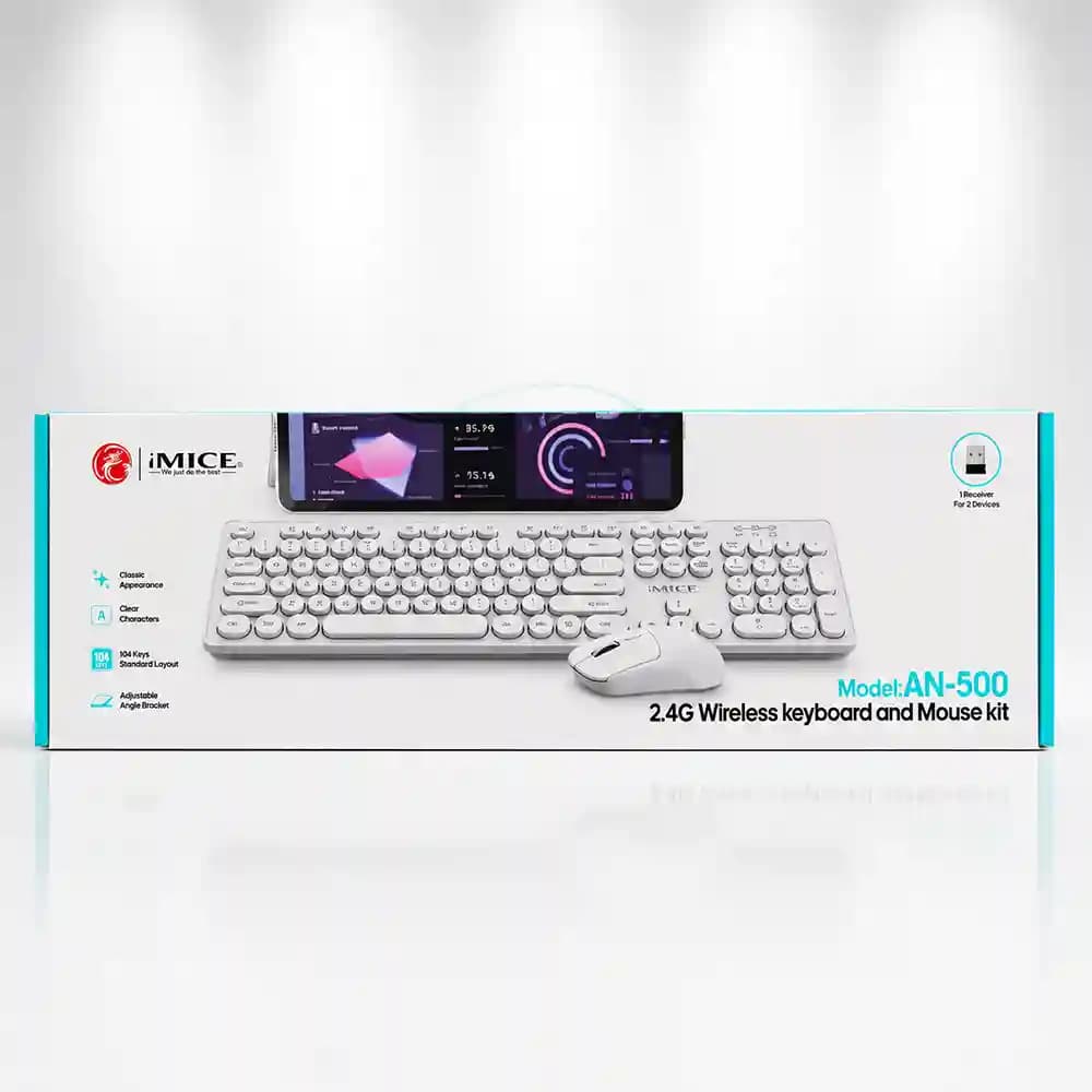 کیبورد و موس بی سیم iMICE مدل AN-500 — تصویر ۶