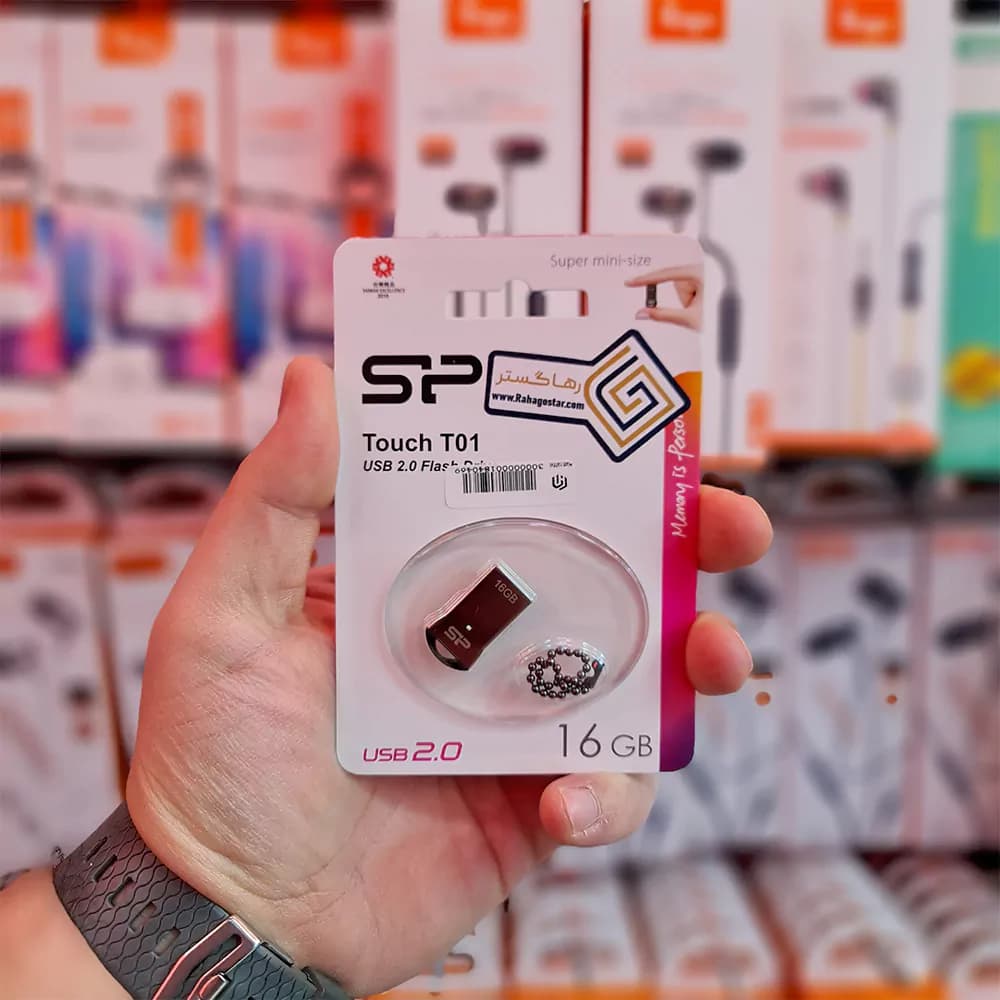 فلش مموری سیلیکون پاور (Silicon Power) مدل (‌T01)– 16GB مینی سایز