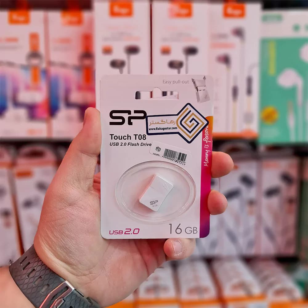 فلش مموری سیلیکون پاور (Silicon Power) مدل (‌T08)– 16GB مینی سایز — تصویر ۲