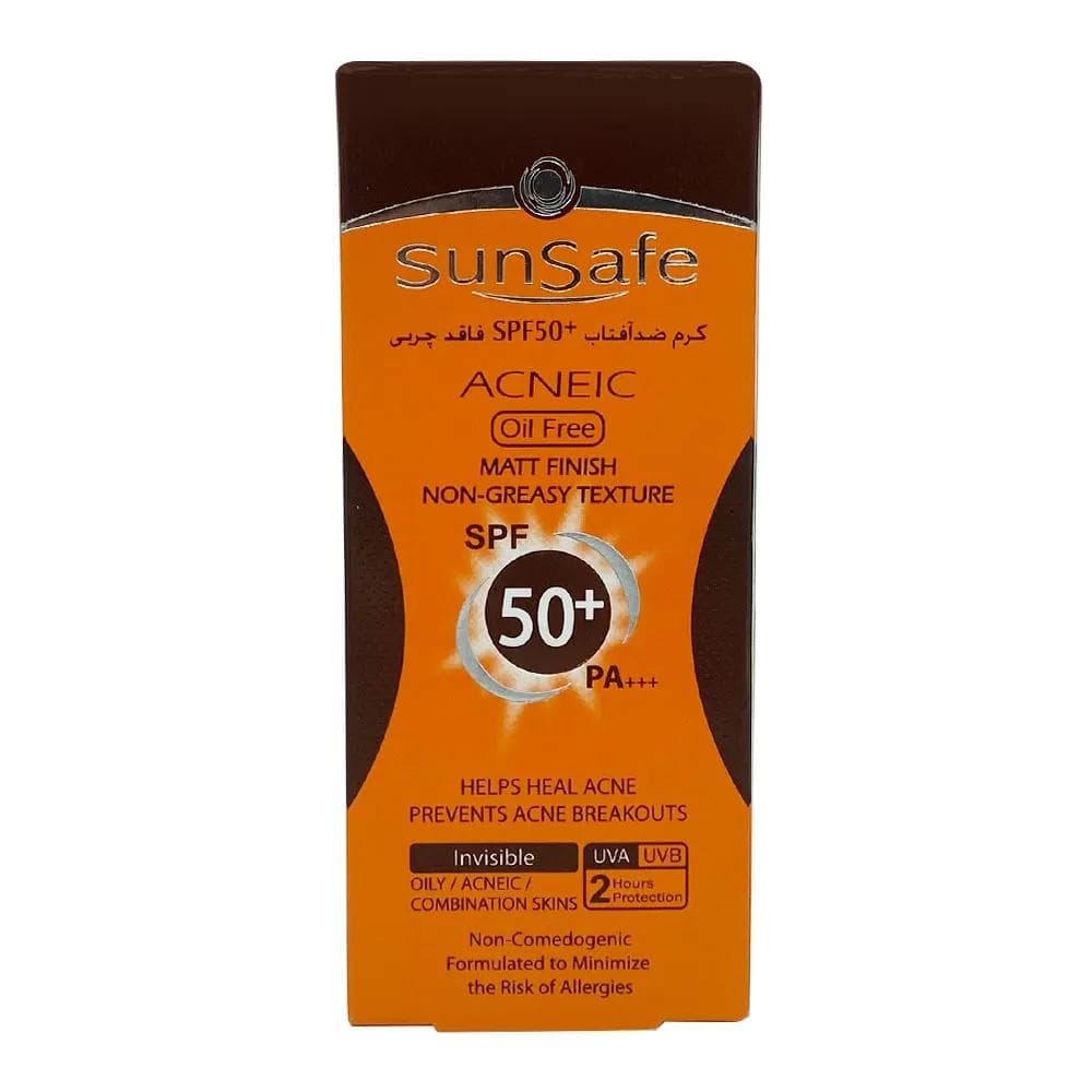 ضد آفتاب فاقد چربی آکنئیک بدون رنگ SPF50 سان سیف — تصویر ۳