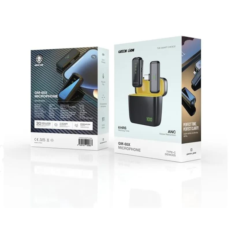میکروفون بی سیم گرین لاین Green Lion GM-65X Microphone GNMIC65XTYCBK