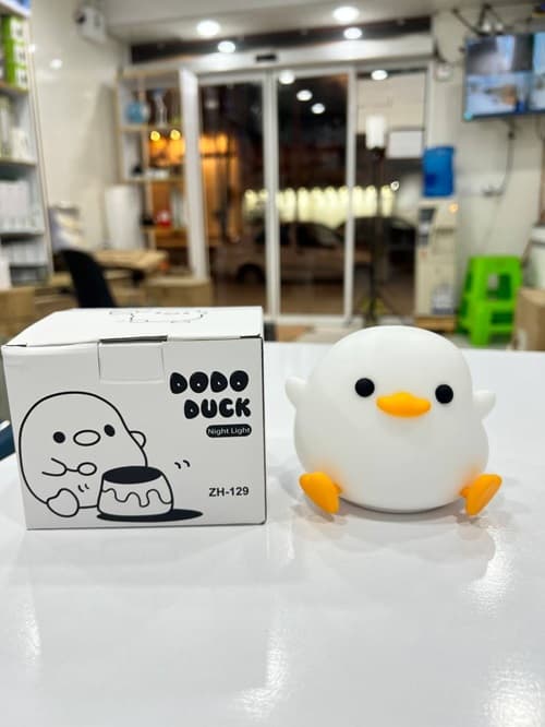 چراغ خواب سیلیکونی طرح جوجه 7 رنگ فانتزی رومیزی قابل شارژی مدل duck zh-129