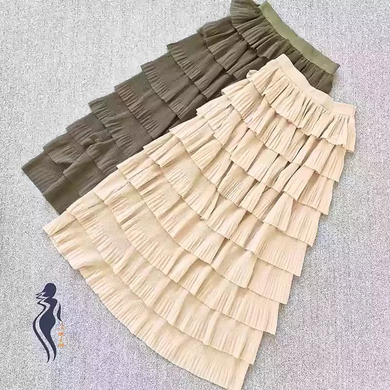 دامن طبقه ای چین دار