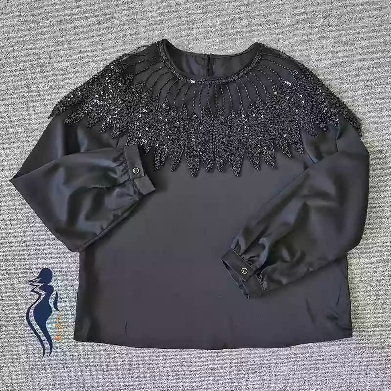 شومیزمجلسی مشکی و شیری