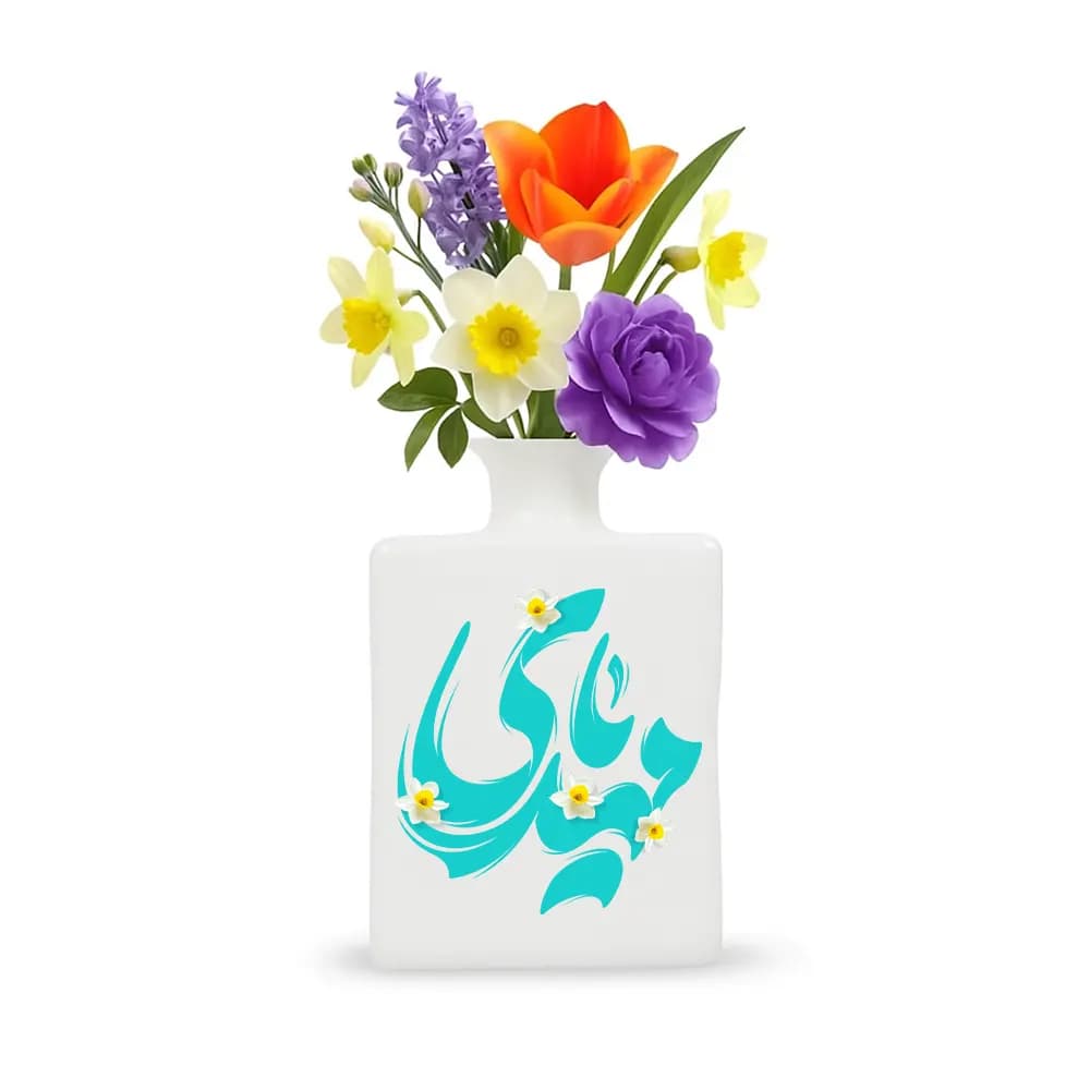 گلدان چینی مربعی یا مهدی