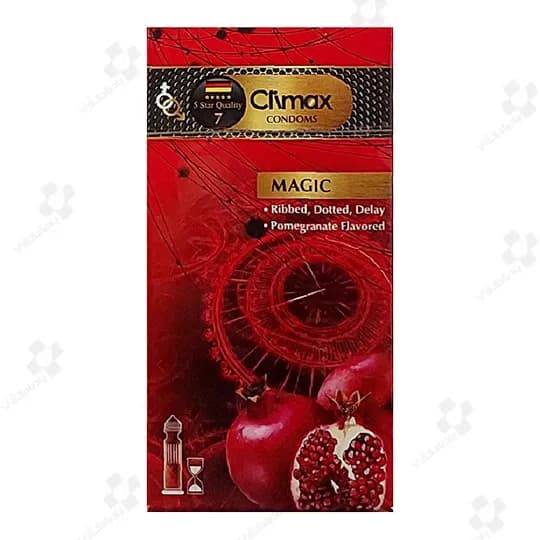 کاندوم کلایمکس مدل Magic اناری بسته 12 عددی
