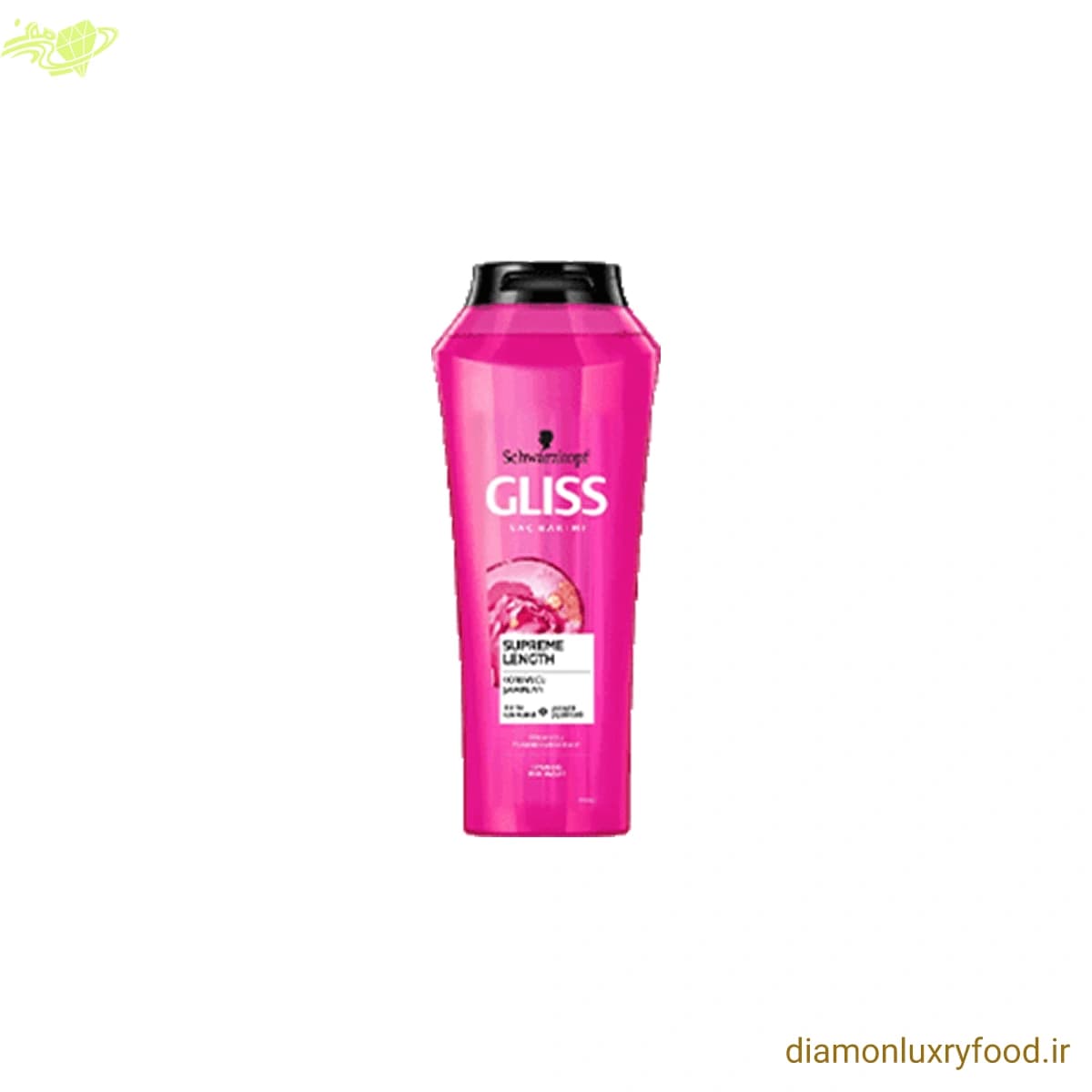 شامپو گلیس سرخ آبی مناسب موی بلند Gliss Shampoo Supreme Length حجم 400 میلی‌لیتر