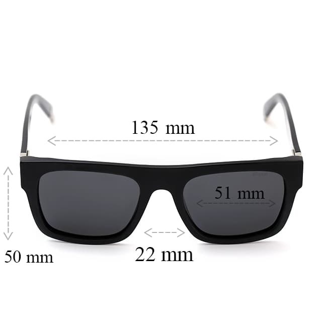 عینک آفتابی مردانه ROSSI مدل R120 | فریم ویفری مشکی با عدسی مشکی دودی UV400 پولاریزه — تصویر ۶