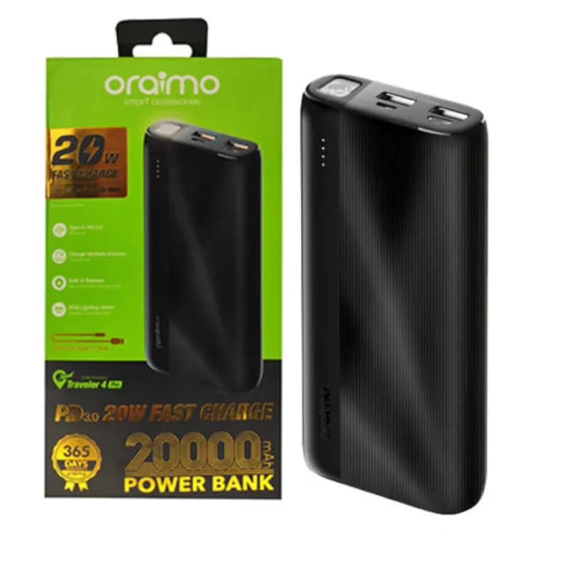 پاوربانک 20 هزار و 22.5W اورایمو مدل Traveler 22.5w PD — تصویر ۳