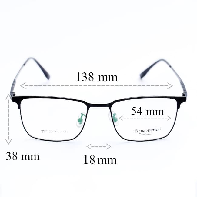 عینک طبی مردانه سرجیو مارتینی SM-2655 | فریم تیتانیوم مشکی مات — تصویر ۷