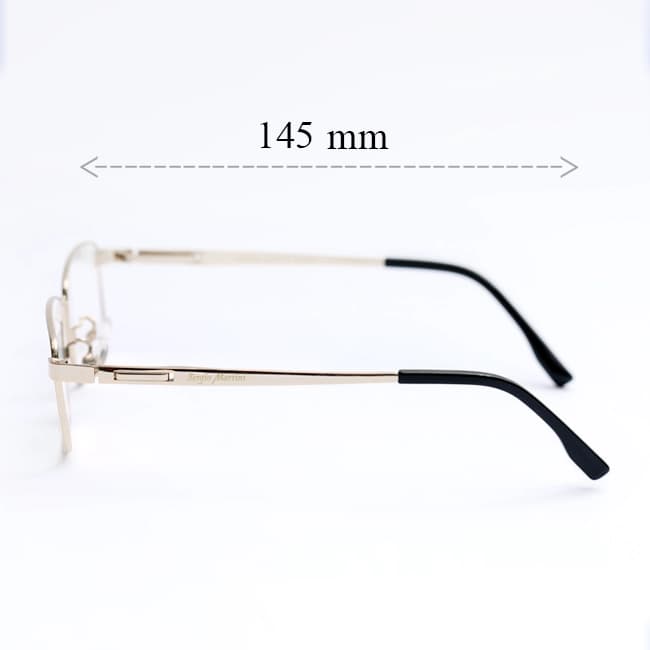 عینک طبی مردانه سرجیو مارتینی SM-2645 | فریم تیتانیومی طلایی کلاسیک — تصویر ۷