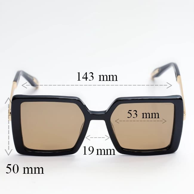 عینک آفتابی زنانه سرجیو مارتینی مدل SA-581 | فریم مشکی طلایی — تصویر ۷
