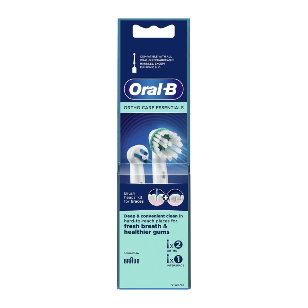 سری یدک مسواک برقی اورال-بی مدل Ortho Care پک ۲ عددی (مخصوص ارتودنسی) — تصویر ۳