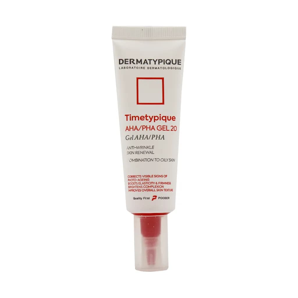 ژل لايه بردار AHA و PHA تايم تيپيک 20% پوست چرب و مختلط 30 ميلی ليتر درماتيپيک DERMATYPIQUE
