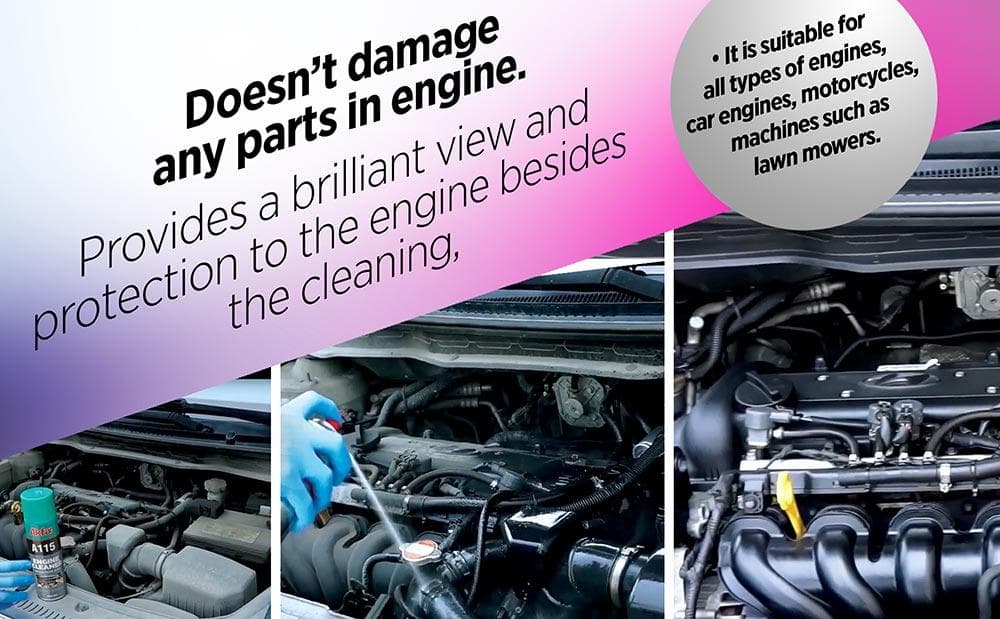 اسپری پاک کننده موتور آکفیکس A115 Engine Cleaner Spray — تصویر ۳