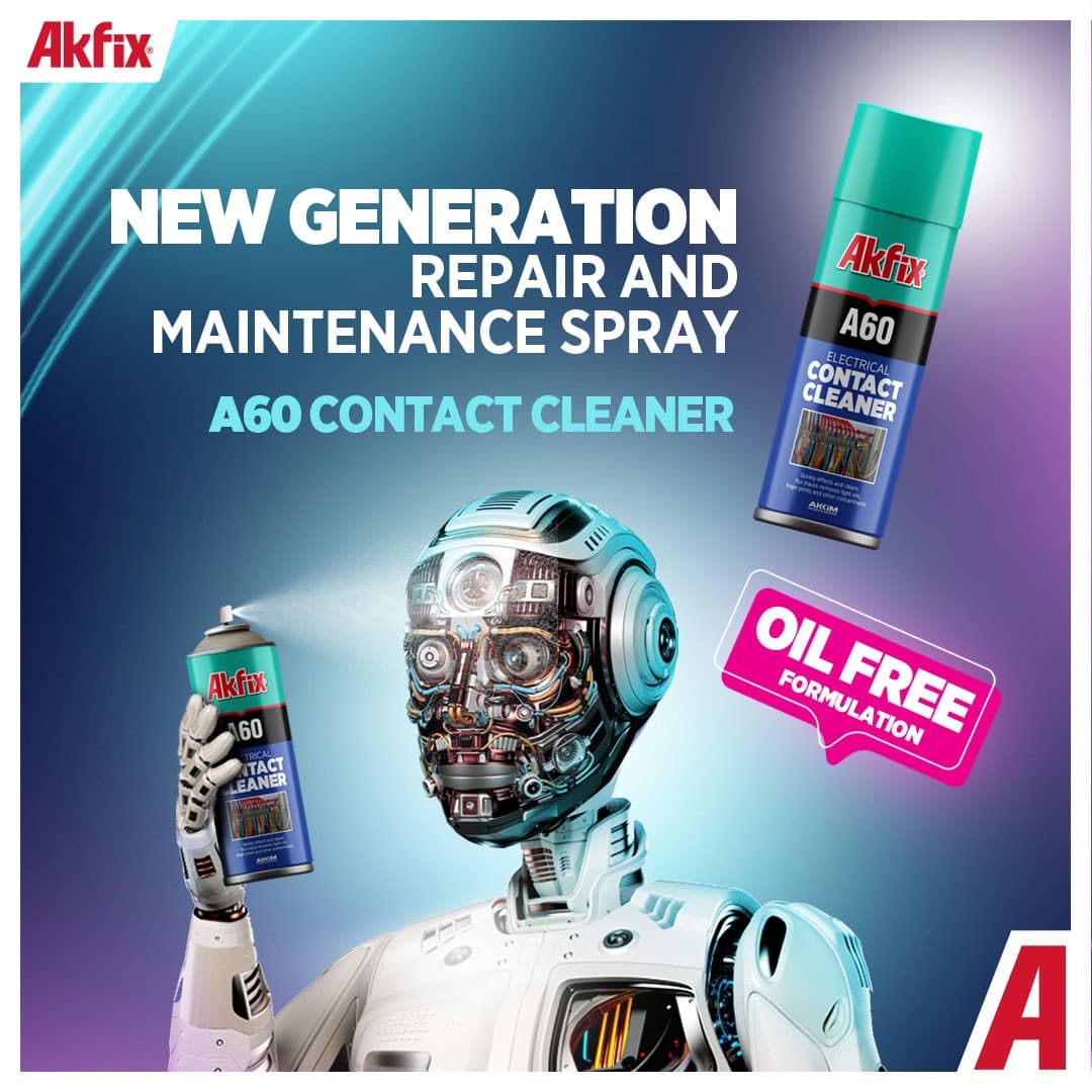 اسپری تمیز کننده تجهیزات الکتریکی آکفیکس Akfix A60 Electrical Contact Cleaner Spray — تصویر ۳