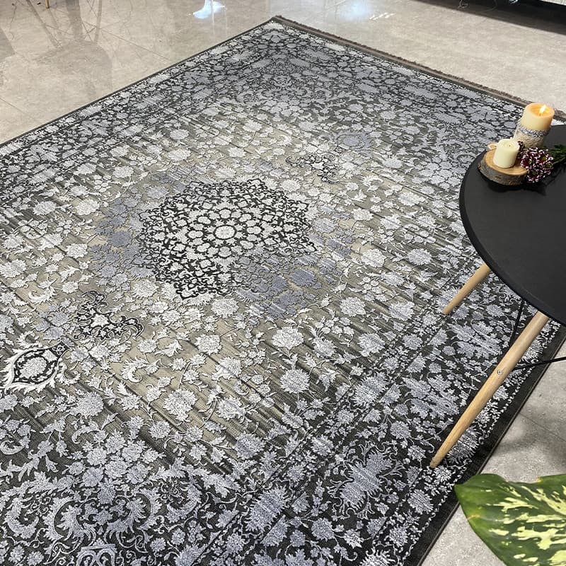 فرش ماشینی طرح آرین طوسی نقره ای کد 70042