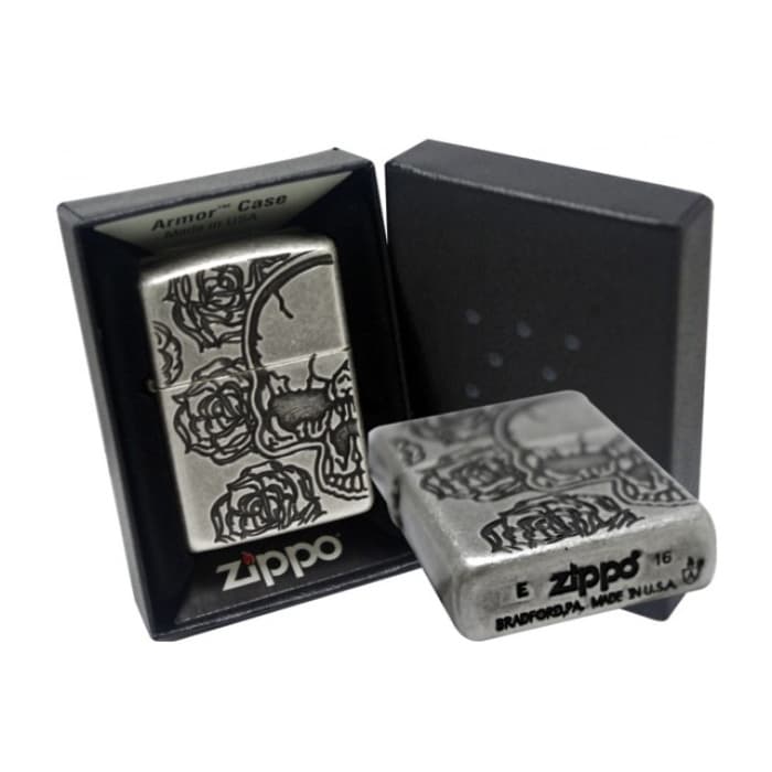 فندک زیپو مدل Zippo 28988 Skull Roses — تصویر ۵