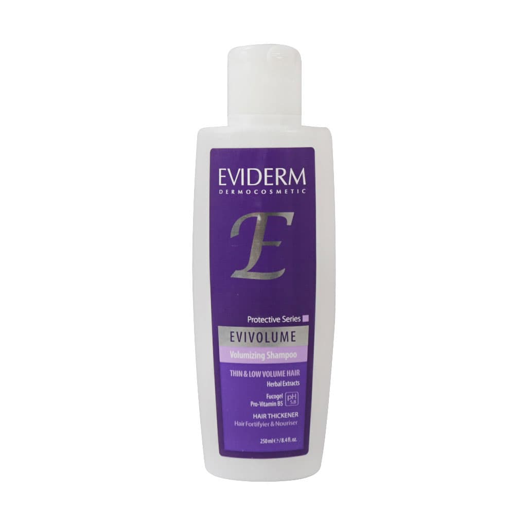 شامپو حجم دهنده اوی ولوم موهای نازک و ضعیف 250 میلی لیتر اویدرم EVIDERM