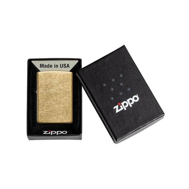 فندک زیپو مدل Zippo 28496 Tumbled Brass — تصویر ۶