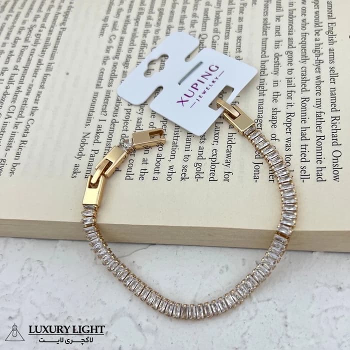 دستبند زنانه ژوپینگ مدل تنیسی جواهری کد 18 — تصویر ۵