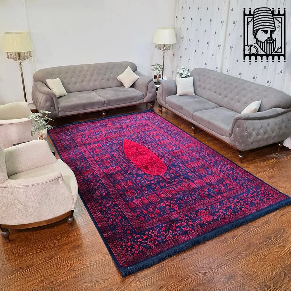 فرش ۱۲۰۰ شانه کد 1045 سرمه ای