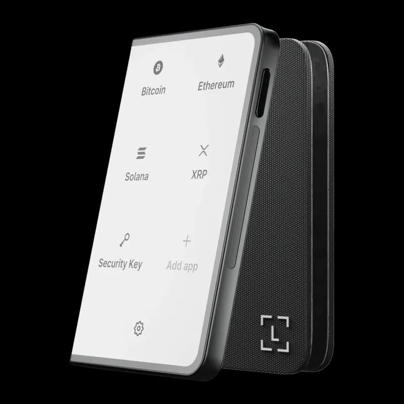 کیف پول سخت افزاری لجر استکس Ledger Stax به همراه کیف اورجیتال مگنتی و کلید ریکاوری لجر (Ledger Recovery Key)