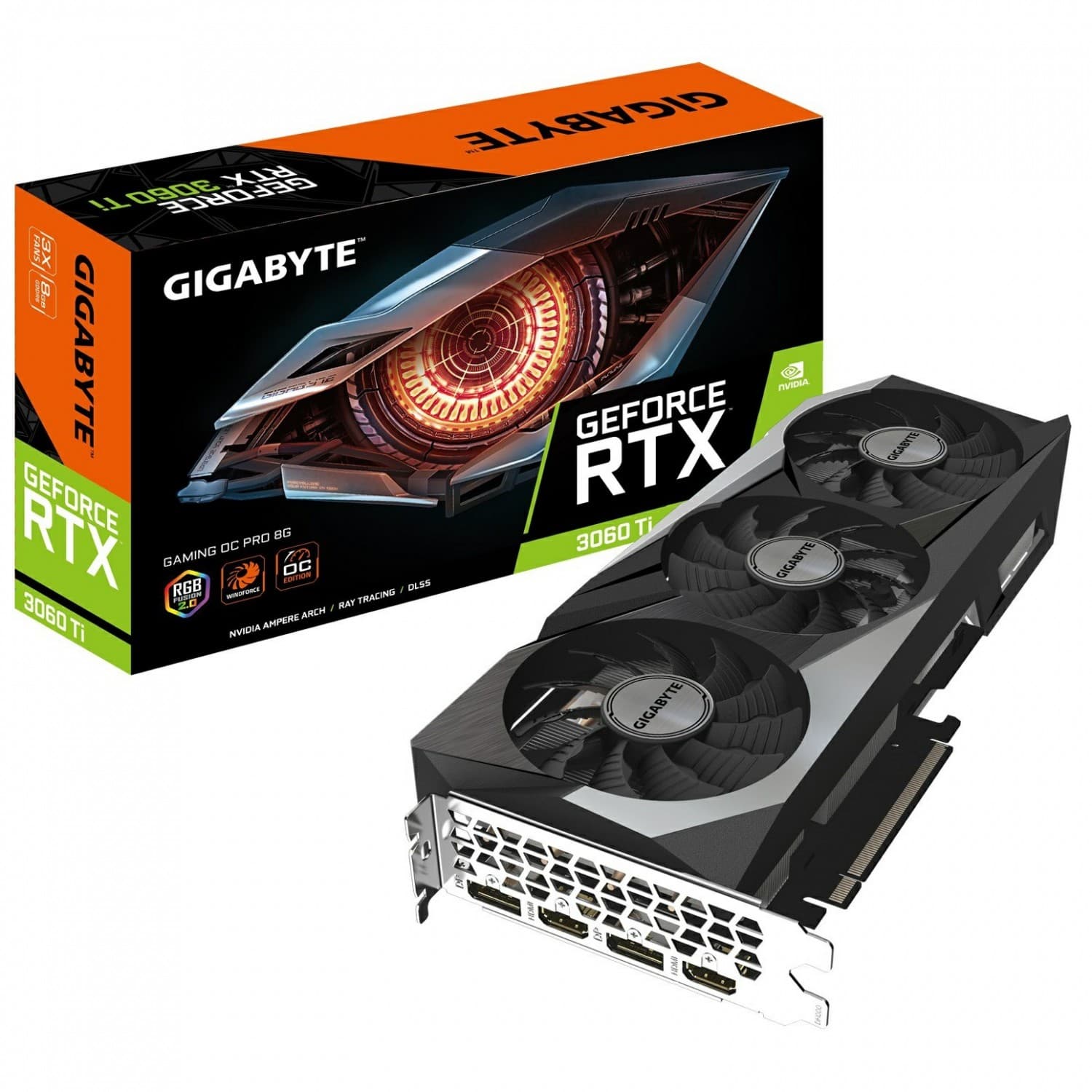 کارت گرافیک استوک Gigabyte Gaming OC Rtx 3060ti 8G 3fan