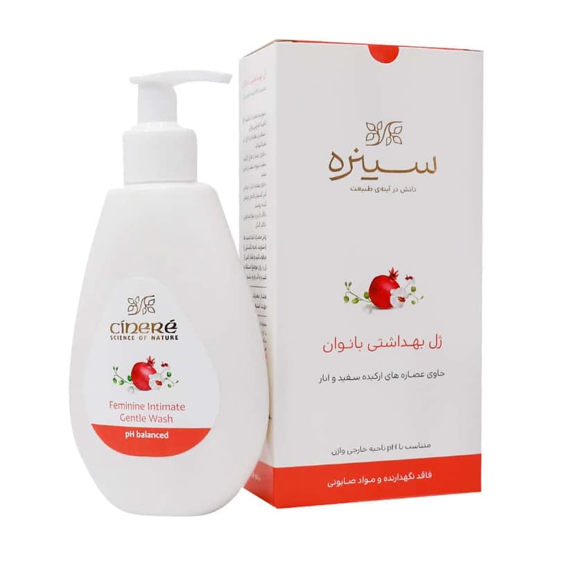 ژل بهداشتی بانوان سینره حاوی عصاره ارکیده و انار حجم 180 میلی لیتر