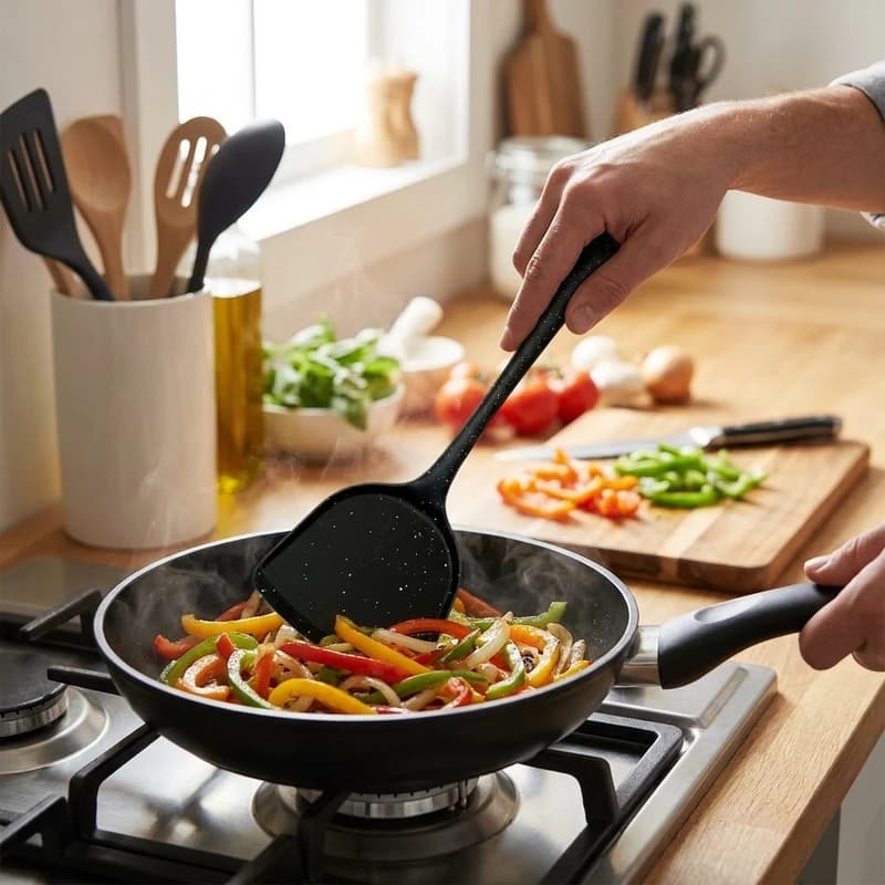 کفگیر سیلیکونی بلند شنگیا مدل 4208 — تصویر ۲