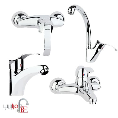 ست شیرآلات راسان مدل نگین کروم ا Rassan Negin chrome collection Taps