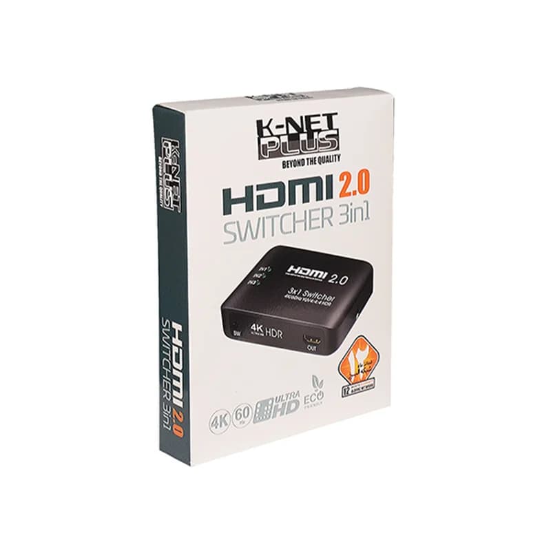 سوئیچ 3 پورت HDMI 2.0 کی نت پلاس مدل KP-SWHD2003 — تصویر ۲