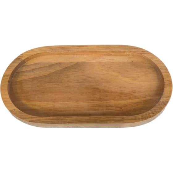 سینی سرو بیضی چوبی کوچک