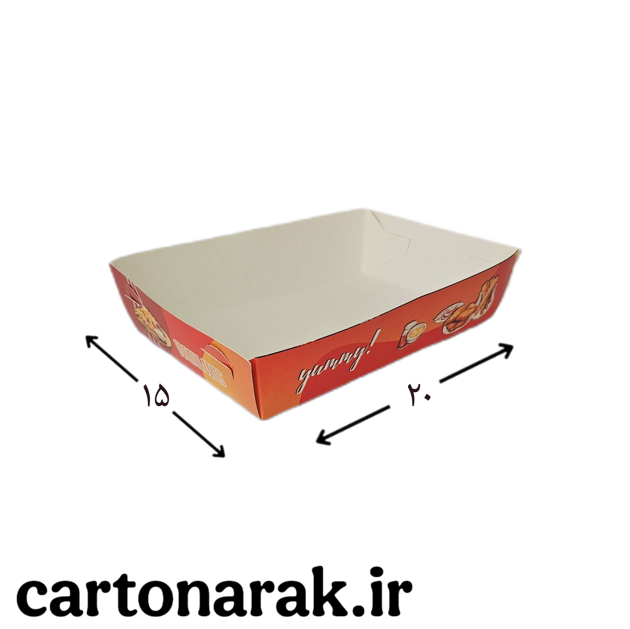 سینی سوخاری سالن ۲۱×۱۷×۴ با چاپ عمومی | بسته ۱۰۰ عددی — تصویر ۲