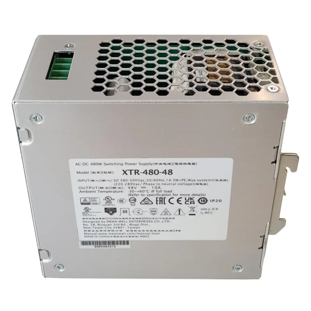 منبع تغذیه ریلی 48 ولت 10 آمپر XTR-480-48 — تصویر ۳