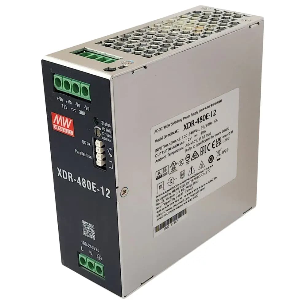 منبع تغذیه 12 ولت 30 آمپر XDR-480E-12