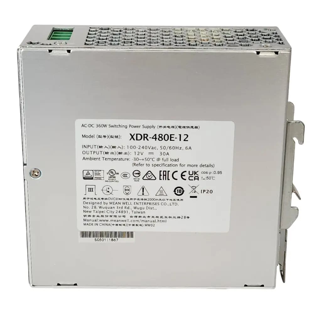 منبع تغذیه 12 ولت 30 آمپر XDR-480E-12 — تصویر ۳