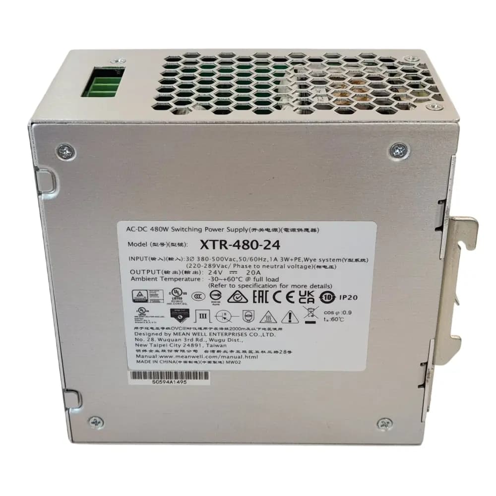 منبع تغذیه ریلی 24 ولت 20 آمپر XTR-480-24 — تصویر ۳