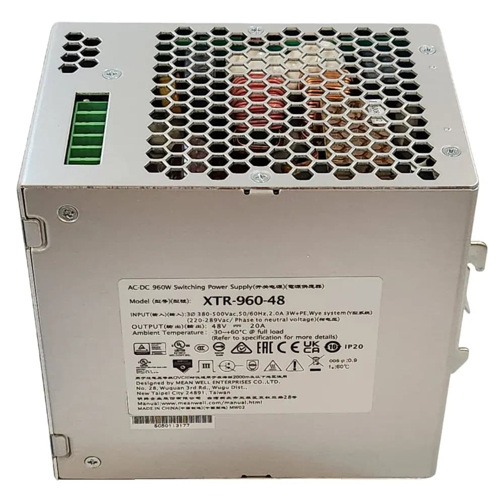 منبع تغذیه ریلی 48 ولت 20 آمپر XTR-960-48 — تصویر ۳