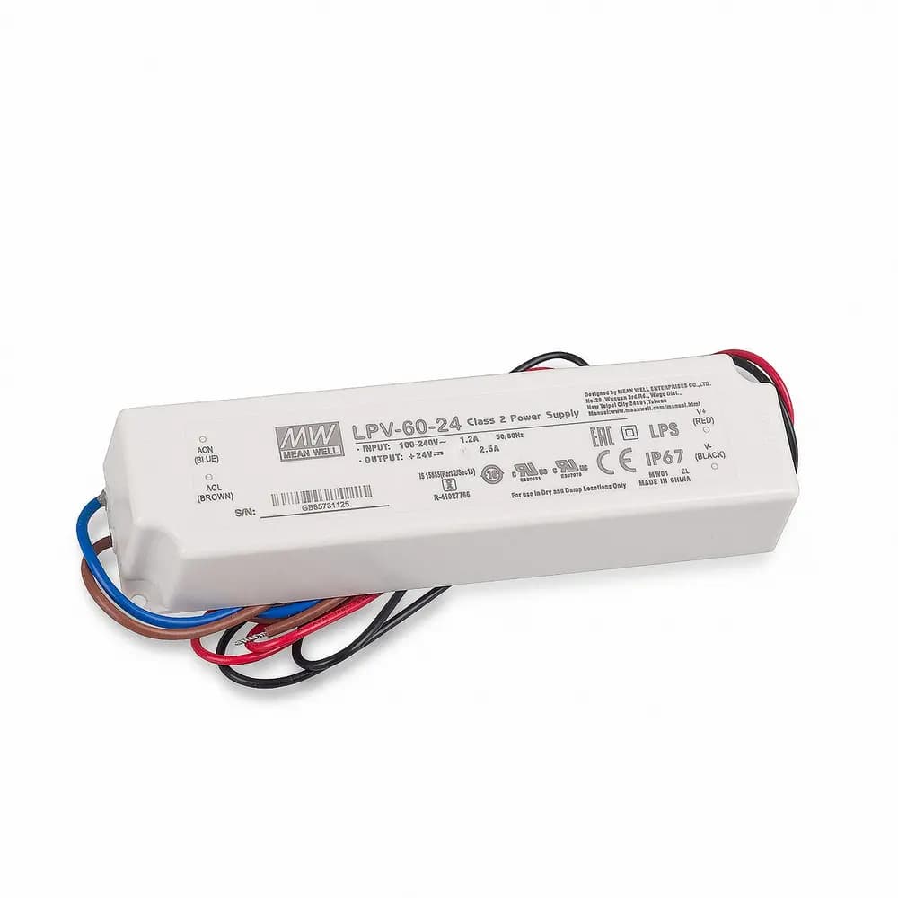 منبع تغذیه درایور ضدآب LPV-60-24